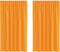 vidaXL - Gordijnen - voile - met - lussen - 2 - st - 140x140 - cm - oranje