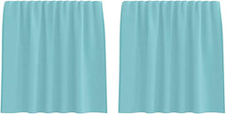 vidaXL - Gordijnen - Voile - met - lussen - 2 - st - 140x140 - cm - turkoois