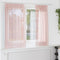 vidaXL - Gordijnen - voile - met - lussen - 2 - st - 140x140 - cm - roze