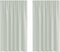 vidaXL - Gordijnen - voile - met - lussen - 2 - st - 140x175 - cm - lichtgrijs