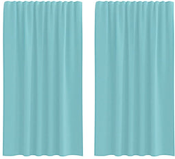 vidaXL - Gordijnen - voile - met - lussen - 2 - st - 140x175 - cm - turkoois