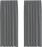 vidaXL - Gordijnen - voile - met - lussen - 2 - st - 140x225 - cm - donkergrijs