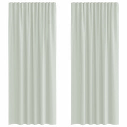 vidaXL - Gordijnen - voile - met - lussen - 2 - st - 140x225 - cm - lichtgrijs
