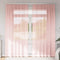 vidaXL - Gordijnen - voile - met - lussen - 2 - st - 140x225 - cm - roze