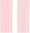 vidaXL - Gordijnen - voile - met - lussen - 2 - st - 140x245 - cm - lichtroze