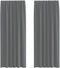 vidaXL - Gordijnen - voile - met - lussen - 2 - st - 140x245 - cm - donkergrijs