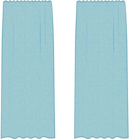 vidaXL - Gordijnen - voile - met - lussen - 2 - st - 140x245 - cm - turkoois