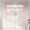 vidaXL - Gordijnen - voile - met - lussen - 2 - st - 140x245 - cm - lichtroze