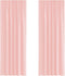 vidaXL - Gordijnen - voile - met - lussen - 2 - st - 140x260 - cm - roze