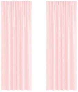 vidaXL - Gordijnen - voile - met - lussen - 2 - st - 140x260 - cm - lichtroze