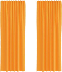 vidaXL - Gordijnen - Voile - met - lussen - 2 - st - 140x260 - cm - oranje