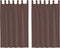 vidaXL - Gordijnen - voile - met - roedezakken - 2 - st - bruin