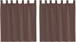 vidaXL - Gordijnen - voile - met - roedezakken - 2 - st - bruin