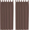 vidaXL - Gordijnen - voile - met - roedezakken - 2 - st - bruin