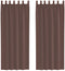 vidaXL - Gordijnen - voile - met - roedezakken - 2 - st - bruin