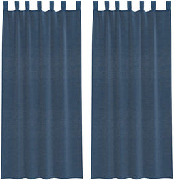 vidaXL - Gordijnen - voile - met - roedezakken - 2 - st - koningsblauw