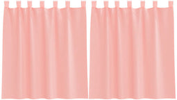 vidaXL - Gordijnen - voile - met - roedezakken - 2 - st - roze