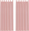 vidaXL - Gordijnen - voile - met - roedezakken - 2 - st - roze