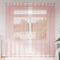 vidaXL - Gordijnen - voile - met - roedezakken - 2 - st - roze