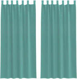 vidaXL - Gordijnen - voile - met - roedezakken - 2 - st - turkoois