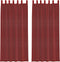 vidaXL - Gordijnen - voile - met - roedezakken - 2 - st - wijnrood