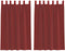 vidaXL - Gordijnen - voile - met - roedezakken - 2 - st - wijnrood