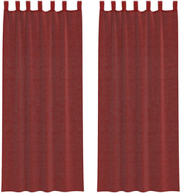 vidaXL - Gordijnen - voile - met - roedezakken - 2 - st - wijnrood