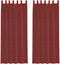 vidaXL - Gordijnen - voile - met - roedezakken - 2 - st - wijnrood