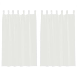 vidaXL - Gordijnen - voile - met - roedezakken - 2 - st - wit