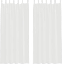 vidaXL - Gordijnen - voile - met - roedezakken - 2 - st - wit
