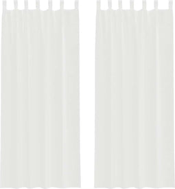 vidaXL - Gordijnen - voile - met - roedezakken - 2 - st - wit