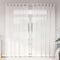 vidaXL - Gordijnen - voile - met - roedezakken - 2 - st - wit