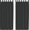 vidaXL - Gordijnen - voile - met - roedezakken - 2 - st - zwart