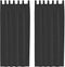vidaXL - Gordijnen - voile - met - roedezakken - 2 - st - zwart