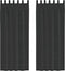 vidaXL - Gordijnen - voile - met - roedezakken - 2 - st - zwart