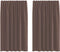 vidaXL - Gordijnen - voile - met - tab - top - 2 - st - bruin
