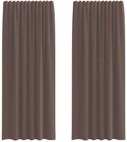 vidaXL - Gordijnen - voile - met - tab - top - 2 - st - bruin