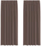 vidaXL - Gordijnen - voile - met - tab - top - 2 - st - bruin