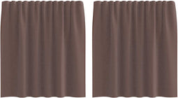 vidaXL - Gordijnen - voile - met - tab - top - 2 - st - bruin
