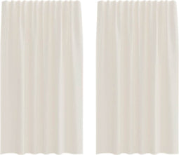 vidaXL - Gordijnen - voile - met - Tab - Top - 2 - st - crèmekleurig