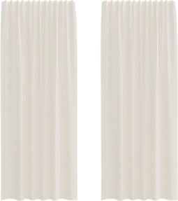 vidaXL - Gordijnen - voile - met - Tab - Top - 2 - st - crèmekleurig