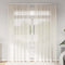 vidaXL - Gordijnen - voile - met - Tab - Top - 2 - st - crèmekleurig