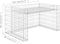vidaXL - Grasmaaieroverkapping - met - plantenbak - 110x80x60cm - staaldraad