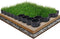 vidaXL Grasroosters 16 st 60x40x3 cm kunststof zwart