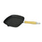 vidaXL Grillpan met houten handvat gietijzer 20x20 cm