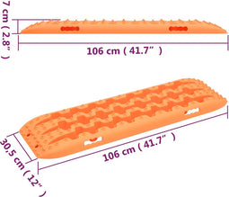vidaXL - Gripplaten - 2 - st - 106x30,5x7 - cm - nylon - oranje