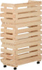 vidaXL - Groentetrolley - 37x30x80 - cm - massief - grenenhout