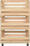 vidaXL - Groentetrolley - 37x30x80 - cm - massief - grenenhout