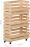 vidaXL - Groentetrolley - 37x30x80 - cm - massief - grenenhout