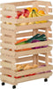 vidaXL - Groentetrolley - 37x30x80 - cm - massief - grenenhout